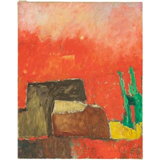 Mario Asnago, Landscape Composition, 1950s, Oil Painting For Sale