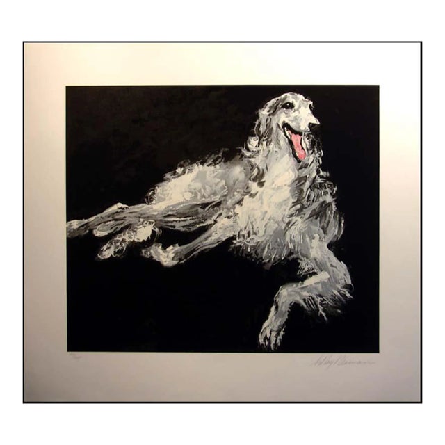 1990s LeRoy Neiman "Borzoi" Original Signed Limited Edition Serigraph For Sale