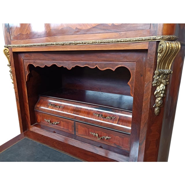 Louis XV Rococo Napoleon III French Commode, Semaniere with Secretary, 1930s For Sale - Image 10 of 17
