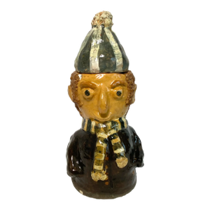 Prague Art Pottery Sculpture Figure - 2 Piece