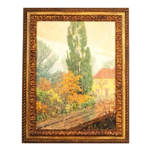 Original Oil Painting "Eucalyptus in Mediterranean Landscape"