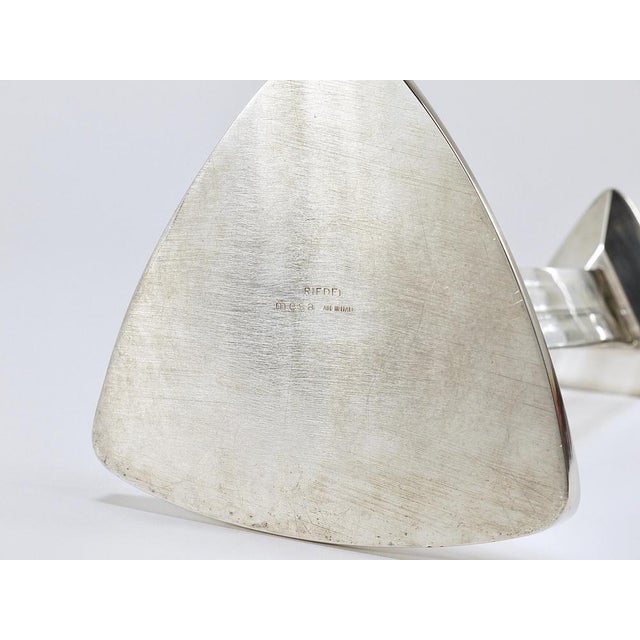 Postmodern Silver & Crystal Candleholder from Riedel X Mesa, Italy, 1980 For Sale - Image 4 of 18