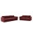 Willow Berry Red with Mauve Piping Modular Performance Velvet Sofa For Sale In Los Angeles - Image 6 of 9