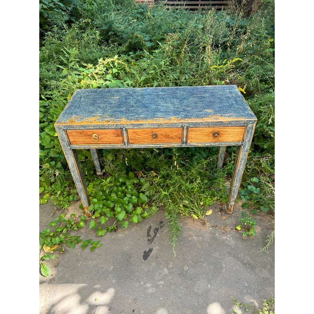 Mid 19th Century 19th Century Chinese Three Drawer Console For Sale - Image 5 of 6