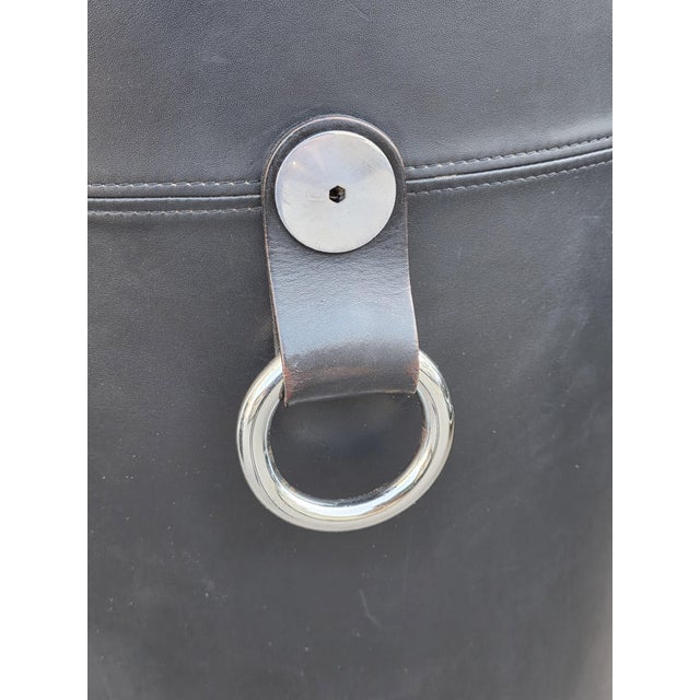 Rotating Totem Coat Stand in Black Leather by Guido Faleschini for I4 Mariani, 1970 For Sale - Image 10 of 14