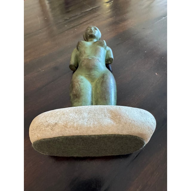 Bronze Art Deco Stylized Female Torso Sculpture For Sale In Madison - Image 6 of 6