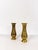 Mid-Century Modern Pair of Vintage Hand Etched Brass Flower Vase Hollywood Regency Vessels MCM For Sale - Image 3 of 8