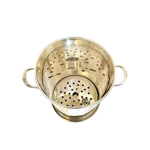 Metal Antique Art Deco Asprey of London Silver Plate Ice Champagne Bucket on Later Stand For Sale - Image 7 of 18