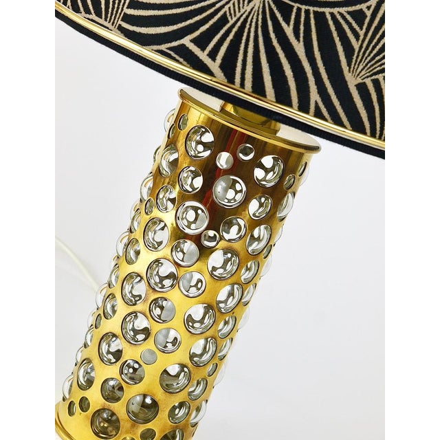 Metal Mid-Century Brass Tube Bubble Glass Table Lamp from Rupert Nikoll, Austria, 1950s For Sale - Image 7 of 18