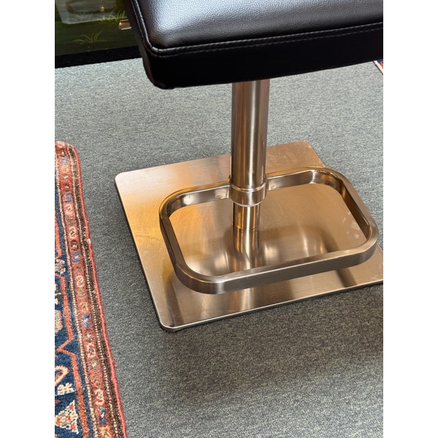 Zuri Furniture Lush Adjustable Swivel Bar Stool For Sale - Image 9 of 13