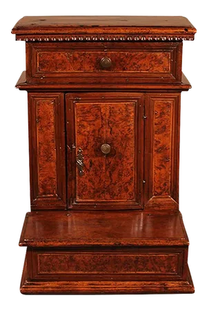 Prie-Dieu or Prayer Kneeler in Walnut and Burl Walnut, 1600s
