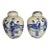 Pair of Large Blue and White Late 18th Century Chinese Porclain Covered Jars For Sale