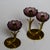 Brass and Purple Glass Flowers Candleholders from Ystad-Metall, 1950s, Set of 2 For Sale - Image 6 of 9
