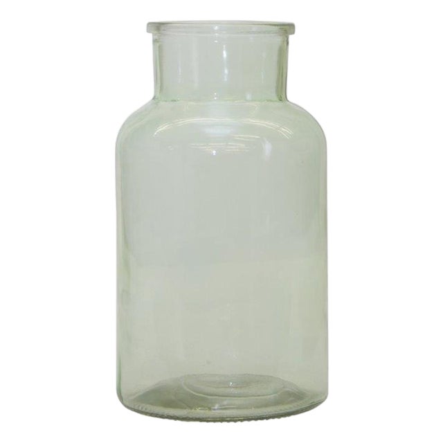 Sage Green Glass Vase 10.24"H For Sale