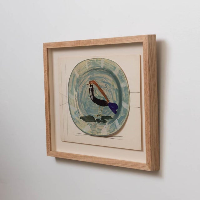 Abstract 1948 Framed Lithographic Plate, Céramiques De Picasso For Sale - Image 3 of 8