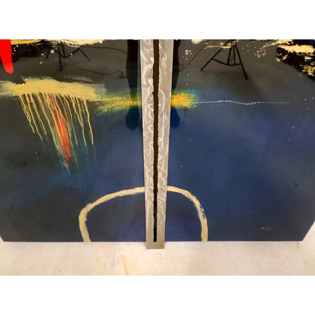 Late 20th Century Scott Hile Huge Mid Century Modern Abstract Painting Sculpture For Sale - Image 5 of 13