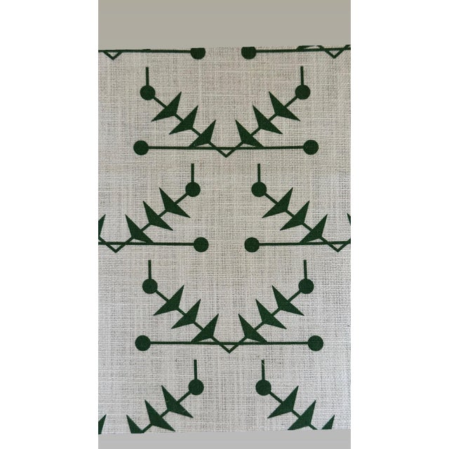 Mid-Century Modern Ottoline Fabric Atomic Trellis Linen Blend 4.25 Continuous Yards For Sale - Image 3 of 7