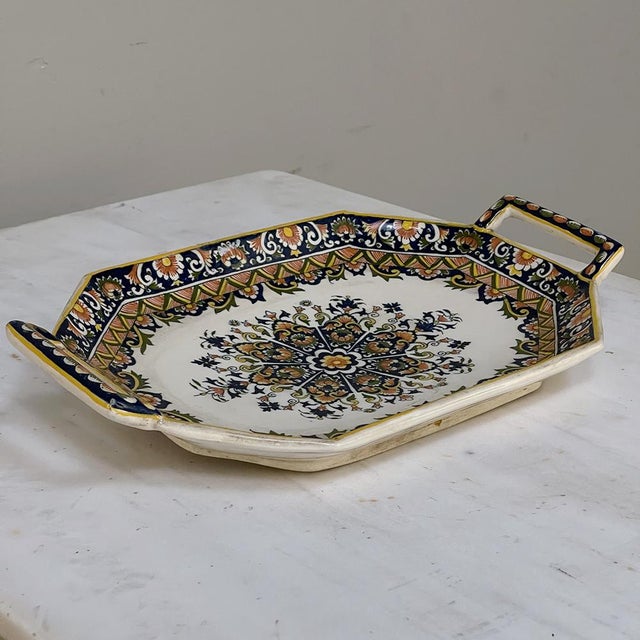 19th Century French Faience 8 Piece Hand-Painted Tea Service For Sale - Image 17 of 18