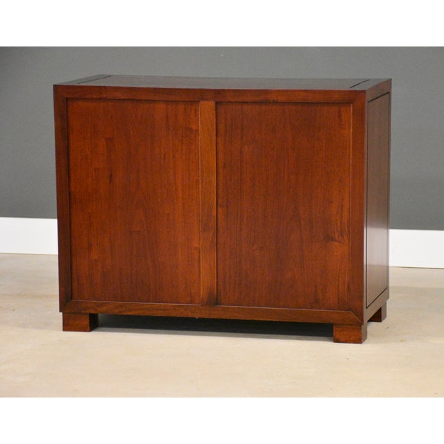 1970s Solid Mahogany and Brass Chest Credenza For Sale In Boston - Image 6 of 10