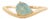 Natural 1ct Paraiba Tourmaline Soltaire Ring Size 4 Wave Band in 18k Solid Gold For Sale