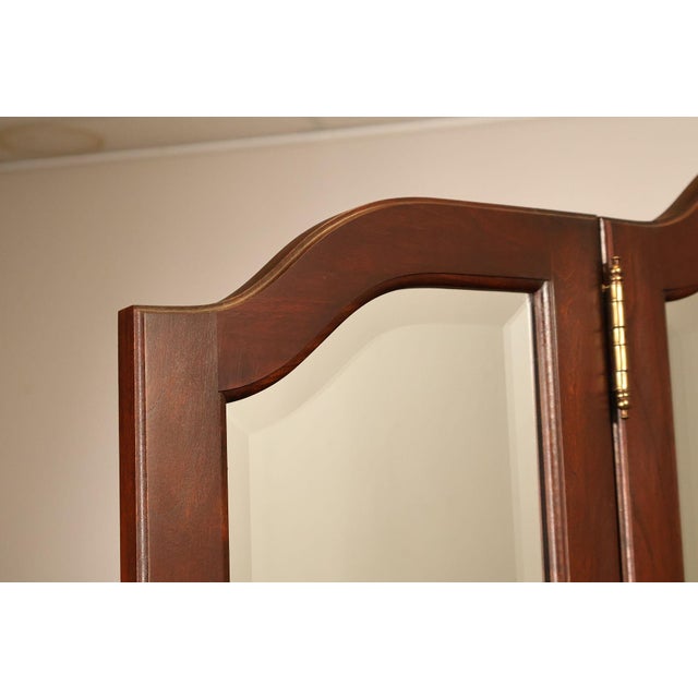 Pennsylvania House Chippendale Style Cherry Long Dresser with Mirror For Sale - Image 11 of 18