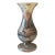 Antique European Etched Mercury Glass Vase Form Lamp Body For Sale