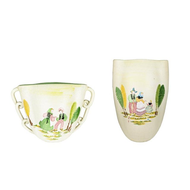 Mid-Century Hand-Painted Ceramic Vase or Umbrella Stand by L. Poggi Assalini for CE AS Albisola, Italy, 1950s For Sale - Image 15 of 17