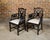 Pair of English Chinese Chippendale Style Black Lacquered Armchairs, circa 1950 For Sale - Image 11 of 12
