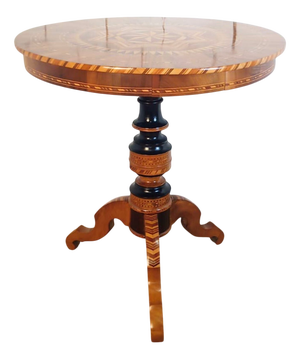 Antique Sorrentine Inlaid Table, 1850s