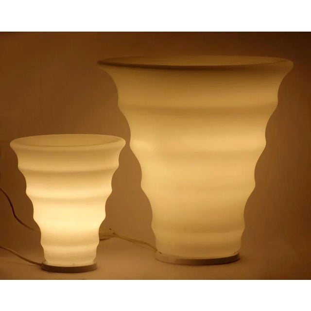 1970s Italian Murano Glass Table Lamps, Set of 3 For Sale - Image 5 of 8