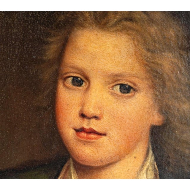 18th Century Painting of a Young Boy With Original Frame For Sale - Image 4 of 15