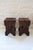 Vintage Brutalist Wood and Leather Stools, 1950s, Set of 2 For Sale - Image 10 of 12