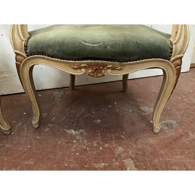 Louis XV Style Cabriolet Chairs in Patinated Beechwood, Set of 2 For Sale - Image 3 of 18