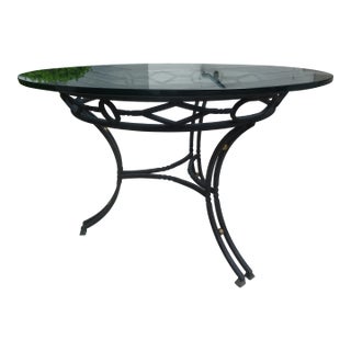 Vintage Iron Neoclassical Center Table For Sale