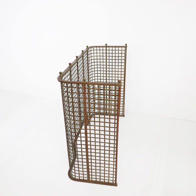 Antique Industrial Brass Cashier Bank Teller or Post Office Cage Window For Sale - Image 4 of 8