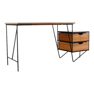 Writing Desk by Vista California in Iron and Walnut 1960s For Sale