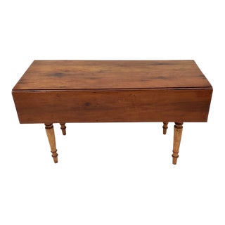 Early 19th Century Kentucky Black Cherry and Spalted Maple Farm Table For Sale