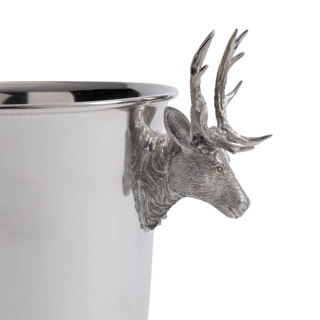 Contemporary St. Moritz Pewter Wine Cooler/Ice Bucket For Sale - Image 3 of 6