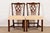 A gorgeous pair of Georgian or Chippendale style side chairs or dining chairs By Kindel Furniture USA, 1980s Solid carved...