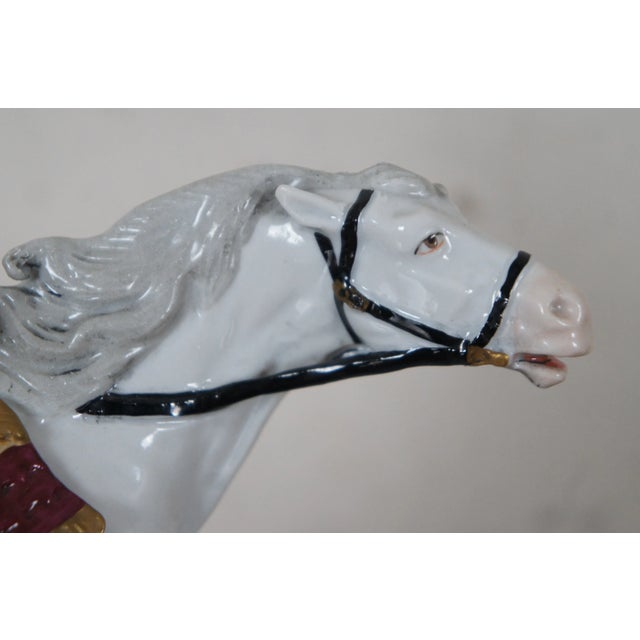 Early 20th Century Early 20th Century German Shiebe Alsbach Kister Kpm Porcelain Napoleon Horse Figurine For Sale - Image 5 of 12