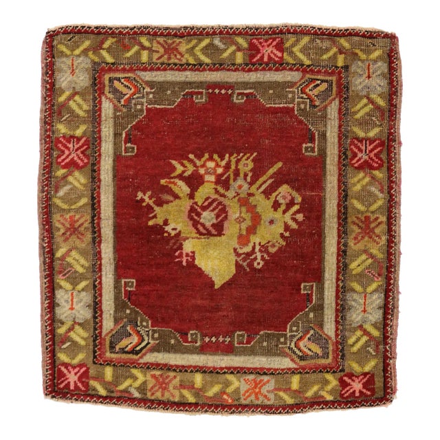 Vintage Turkish Yastik Rug - 02'02 X 02'04 For Sale