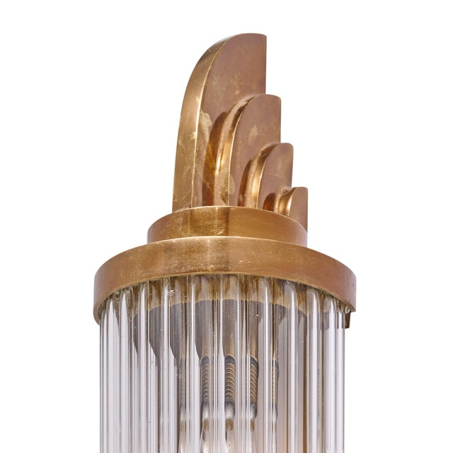 1930s Art Deco Period French Glass Sconces For Sale - Image 5 of 9