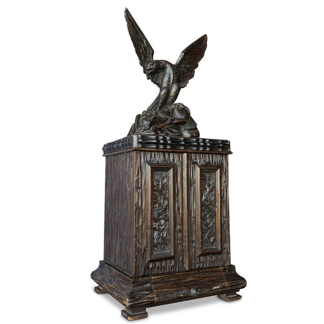 19th Century Black Forest Hand Carved Humidor For Sale - Image 12 of 12