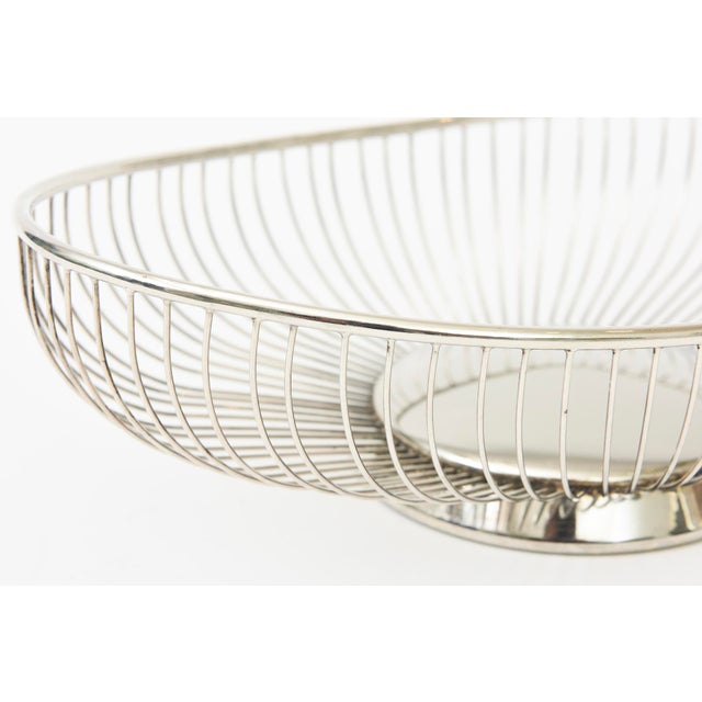 Metal Vintage SilverPlate Bread Basket by Raimond 60's For Sale - Image 7 of 12