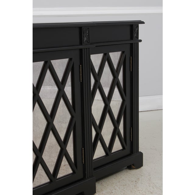 Ballard Designs Mirror Door Black Tv Console Cabinet For Sale - Image 13 of 16