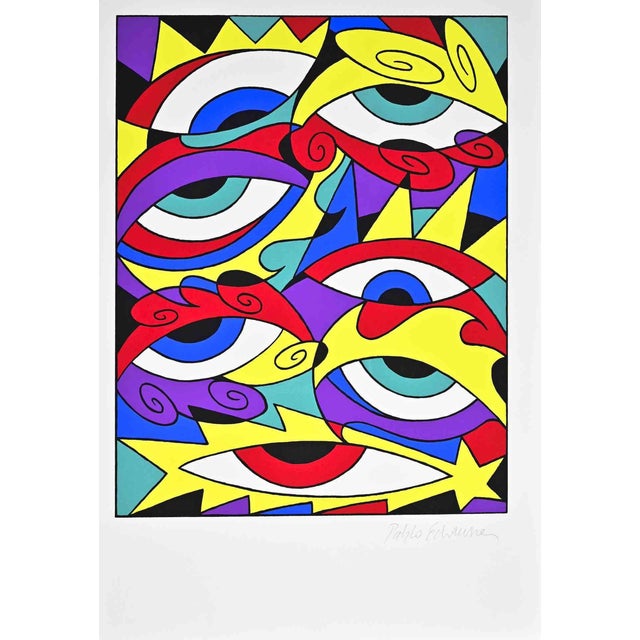 Pablo Echaurren, Believe to See, Screenprint, 1990s For Sale