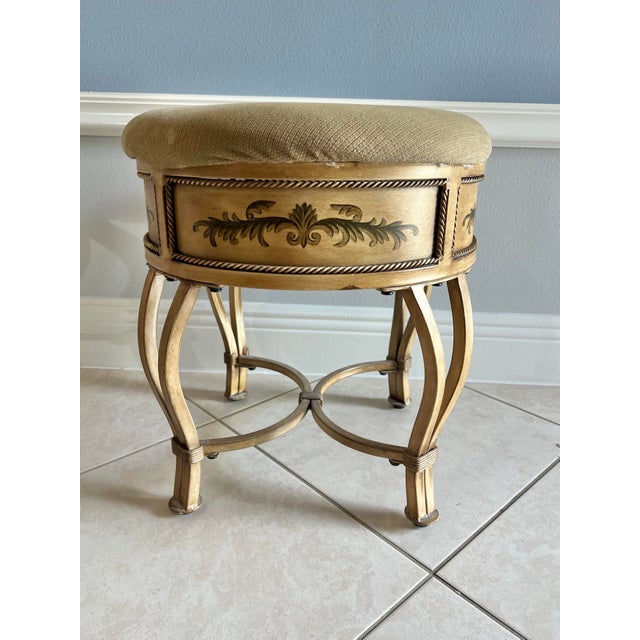 Italian Vintage Tucany Style Stool For Sale - Image 3 of 6