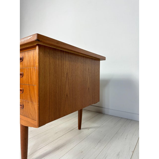 1960s Large Vintage Danish Teak Writing Desk, 1960s For Sale - Image 5 of 15