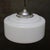 1920s Opaline glass pendant light with nickel plated brass gallery by Philips, Holland 2 meter / 80" black cotton wire...
