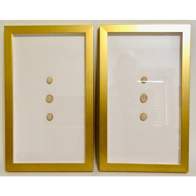 Grand Tour 1820's Framed Genuine Antique Grand Tour Intaglios, Set of 2 For Sale - Image 3 of 12